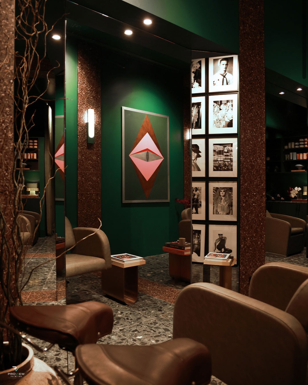 Hair salon interior repaint, Potts Point — Proview Painting